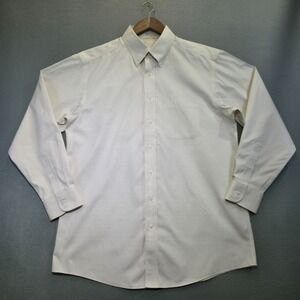 Roundtree & Yorke Gold‎ Label Fitted Non-Iron EZ Wash Dress Shirt Size 16/33